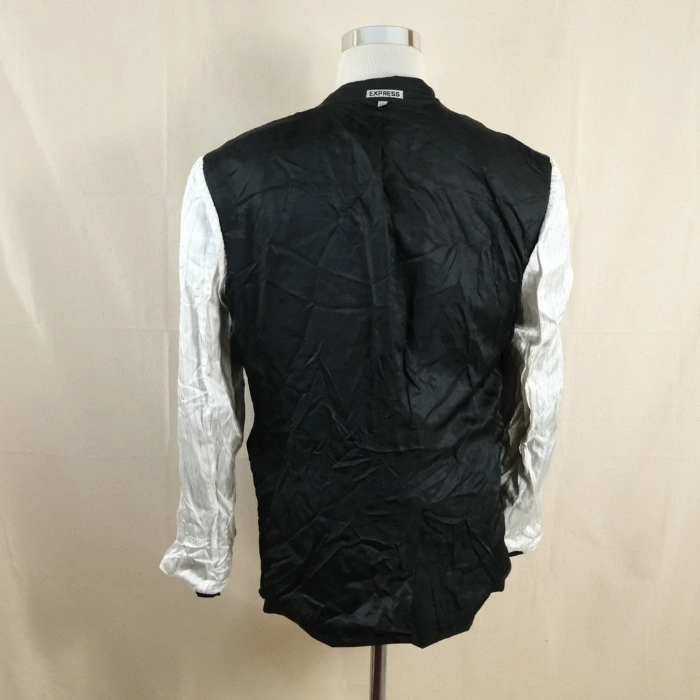 Express 40R Photographer Sport Coat Wool Blend Black Two Button Lined Vented